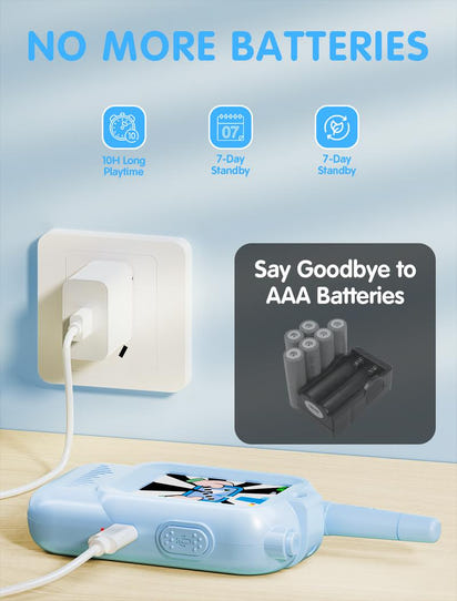 Tiny Talkers™ Kids Video Walkie Talkies – 2-Pack Long Range, Camera + Audio, Fun for Ages 3-12